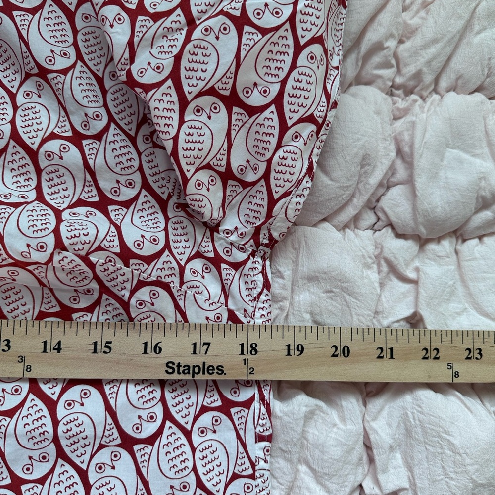 Boden Sienna Cotton Shirt Copper Owl Stamp Women’s 0 - Picture 5 of 10